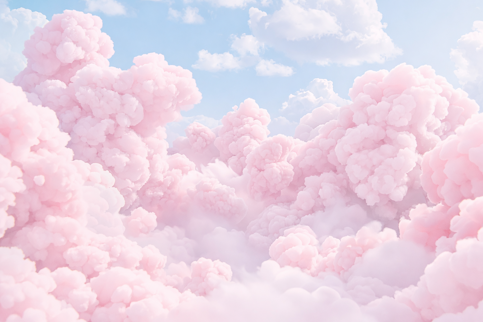 Soft pink cloud background used as a decorative hero image.